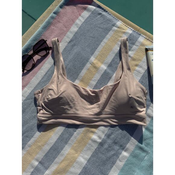 NWOT, Aerie, Bikini Top, Scoop Neck, Swim Top Blush Pink Sz XL - Picture 1 of 6